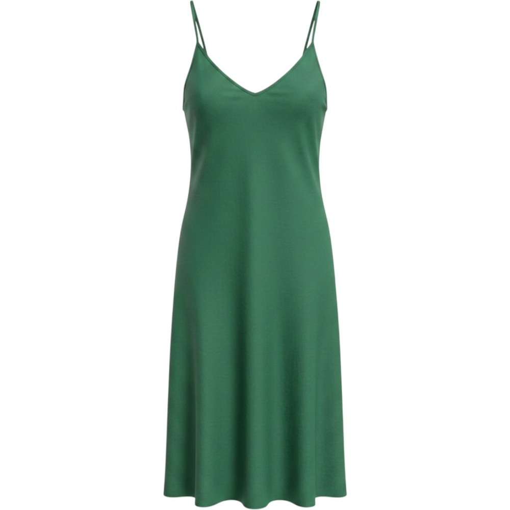 Lands End Slip Dress Womens 10 Green Spaghetti Strap Midi 90s Style Evening